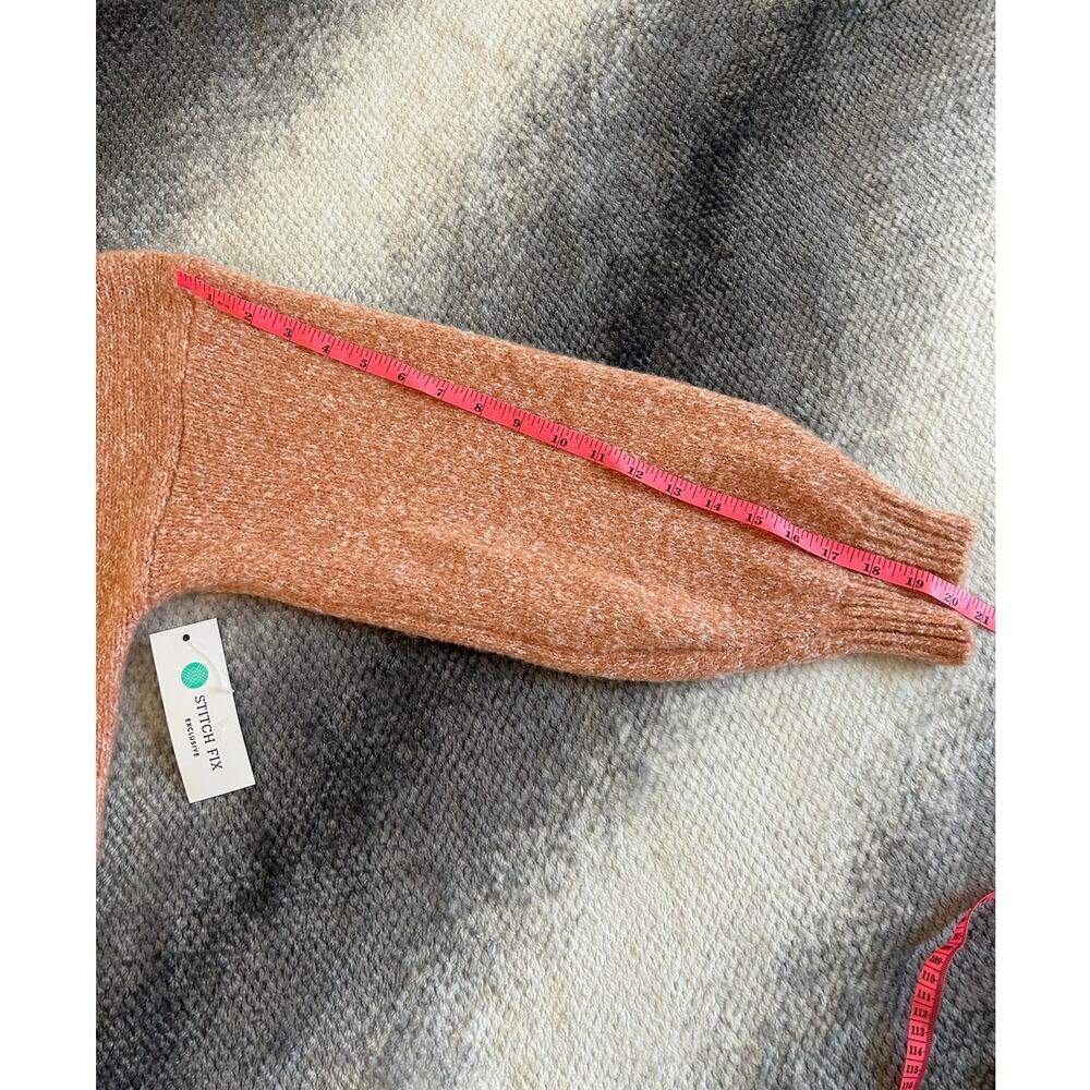 Stitch Fix Pink Clover Etienne Long Sleeve Blush Pink Pullover Sweater Size XL - Picture 14 of 14
